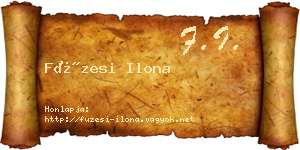 Füzesi Ilona névjegykártya